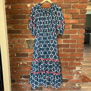 Anthropologie Sachin & Babi women’s size 8‎ mosaic off the shoulder midi dress